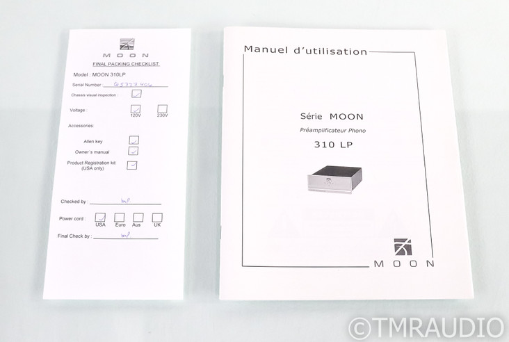 Simaudio Moon 310LP MM / MC Phono Preamplifier; 310-LP; Silver