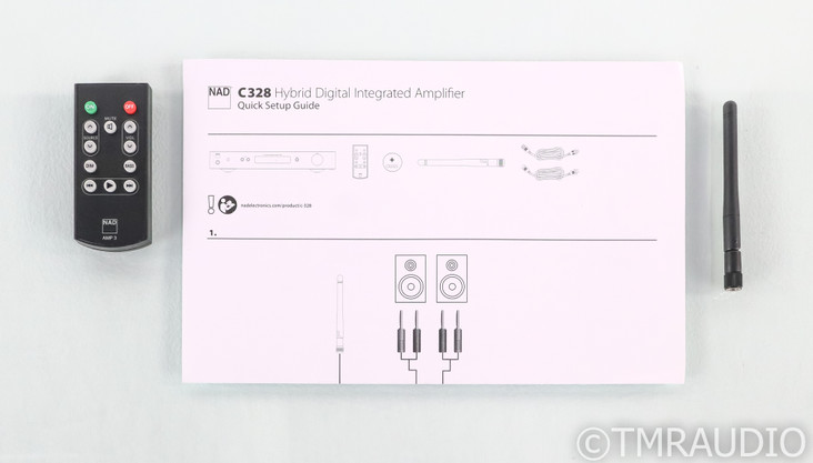 NAD C 328 Stereo Integrated Amplifier; C328; MM Phono; Black; Remote