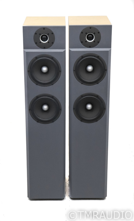 Troels Gravesen CNO-25-mkII Floorstanding Speakers; Natural Birch / Grey Pair