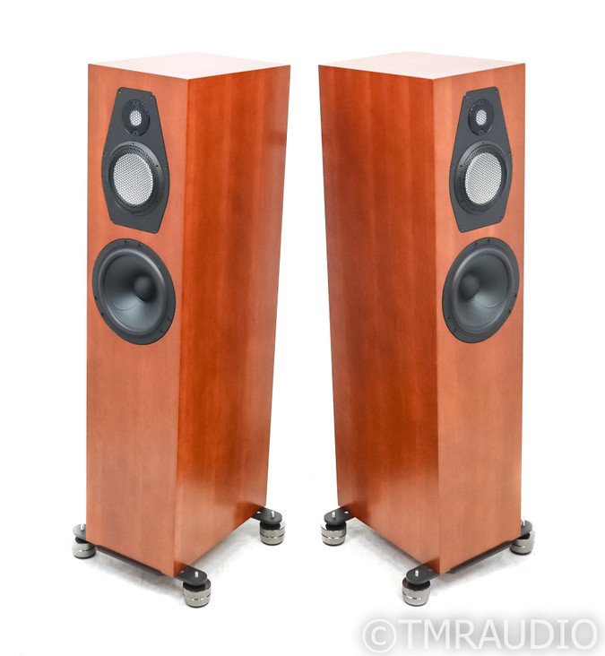 Clearwave Symphonia 1 Floorstanding Speakers; Cherry Pair; Upgraded Isoacoustics