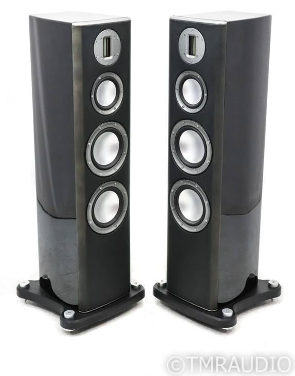 Monitor Audio Platinum 200 Floorstanding Speakers; PL-200; Black & Leather Pair