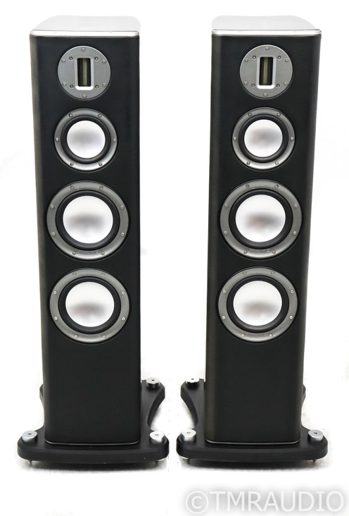 Monitor Audio Platinum 200 Floorstanding Speakers; PL-200; Black & Leather Pair