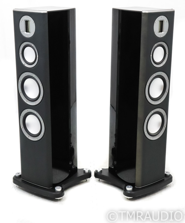 Monitor Audio Platinum 200 Floorstanding Speakers; PL-200; Black & Leather Pair