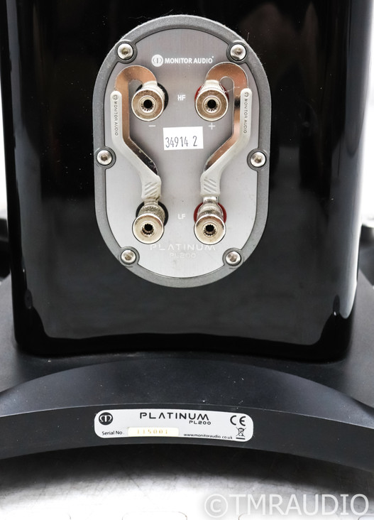 Monitor Audio Platinum 200 Floorstanding Speakers; PL-200; Black & Leather Pair