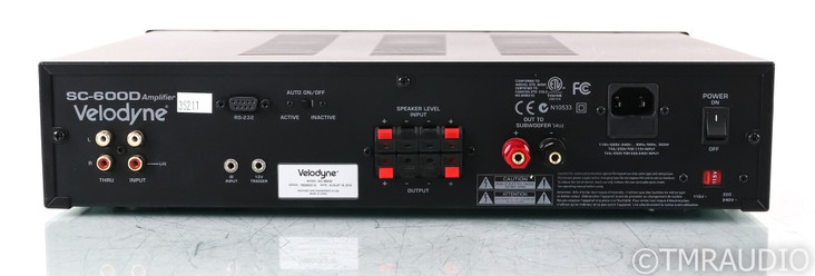 Velodyne SC-600D Stereo Subwoofer Amplifier; SC600D; Remote