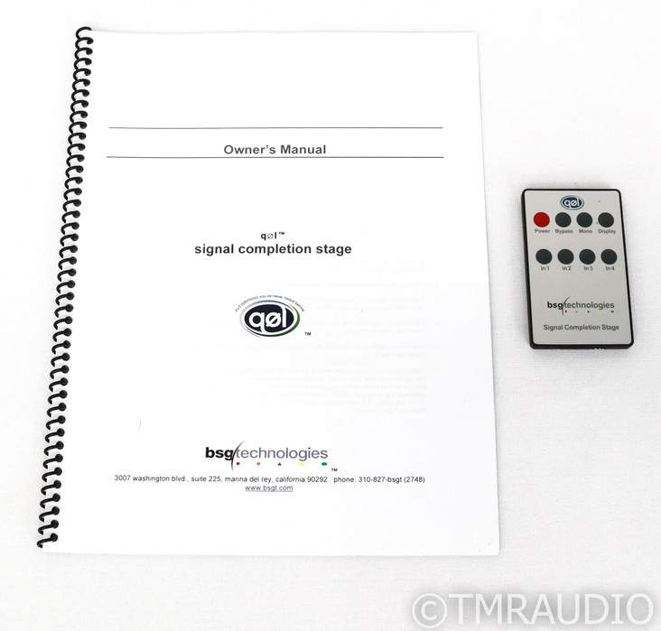 BSG Technologies QOL Signal Completion Stage; qøl Signal Enhancer; Remote