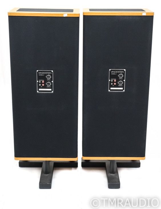 Vandersteen Model 2Ci Vintage Floorstanding Speakers; 2Ci; Black & Oak Pair w/ Stands