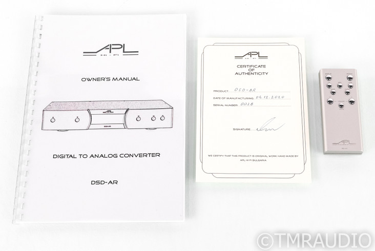 APL HiFi DSD-AR DAC; D/A Converter; Black; Remote; DSD