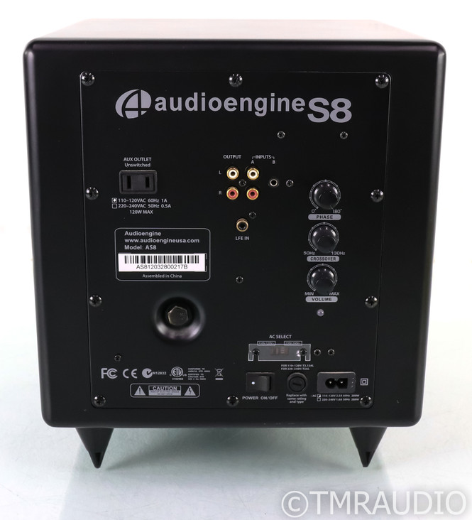 Audioengine S8 8" Powered Subwoofer; AS8; Black