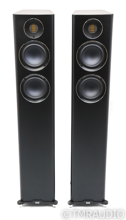 ELAC Carina Floorstanding Speakers; Black Pair; FS247.4 (Open Box)