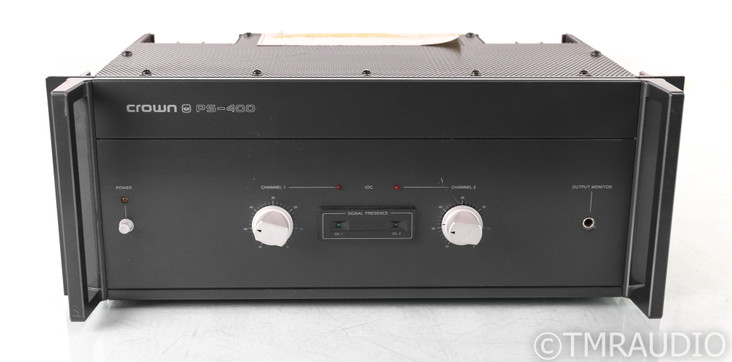 Crown PS-400 Vintage Stereo Power Amplifier; PS400; Black