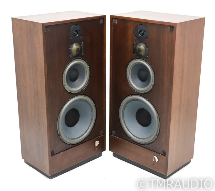 McIntosh XR-16 Vintage Floorstanding Speakers; Walnut Pair; XR16 (New Surrounds)