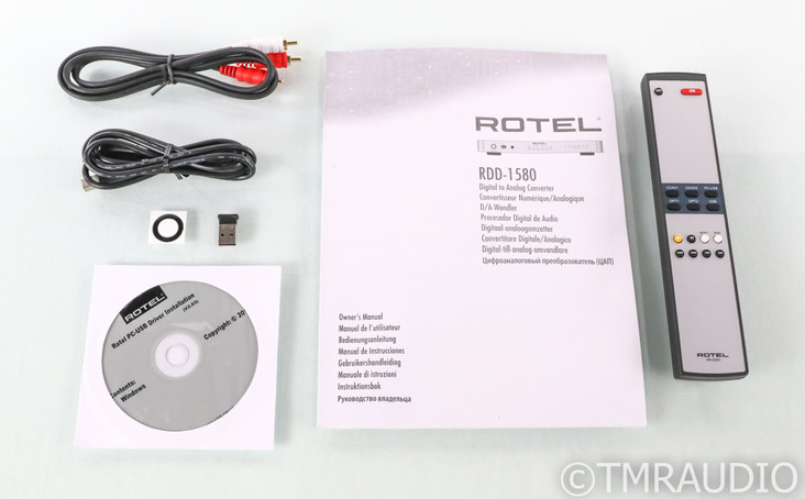 Rotel RDD-1580 DAC; RDD1580; D/A Converter; Black; Remote (SOLD)