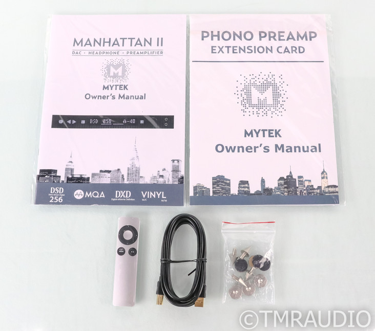 Mytek Manhattan II Stereo Preamplifier / DAC; MM/MC Phono; Black; Remote