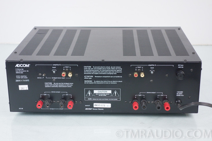 Adcom GFA-2535 Three / Four Channel High Current Audio Power Amplifier
