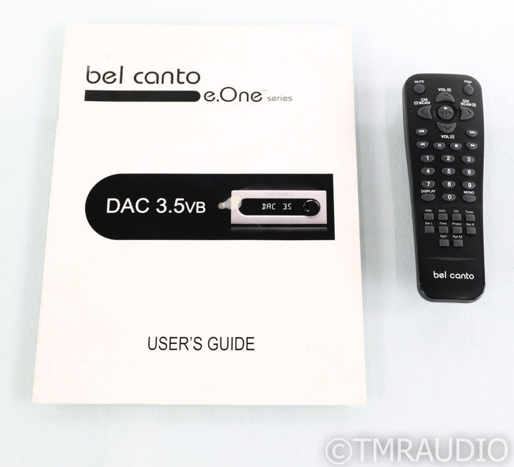 Bel Canto e.One Series 3.5VB MKII DAC; D/A Converter; Silver; Remote