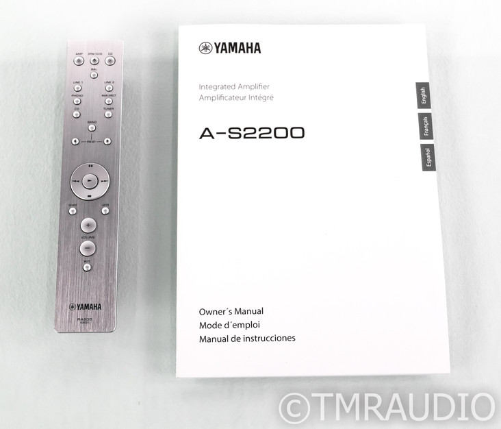 Yamaha A-S2200 Stereo Integrated Amplifier; MM / MC Phono; Black; Remote