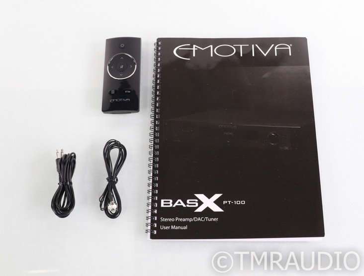 Emotiva BasX PT-100 Stereo Preamplifier / DAC / FM Tuner; Remote; PT100