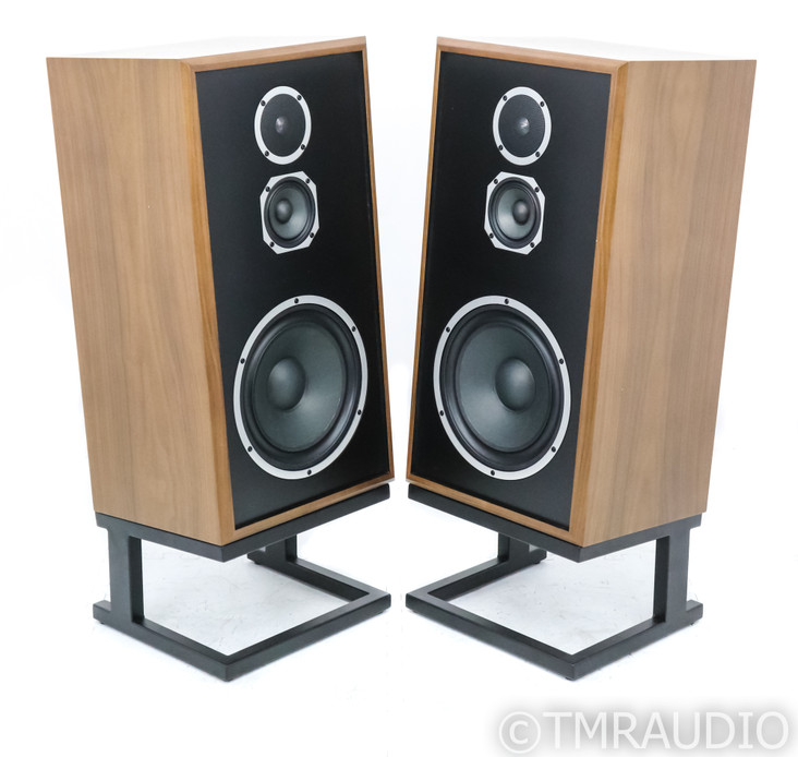 KLH Model 5 Floorstanding Speakers; Walnut Pair w/ Stands