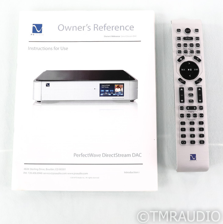 PS Audio PerfectWave DirectStream DAC; Remote; Silver; DSD (Used)