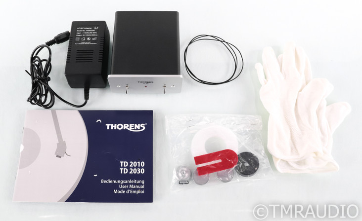 Thorens TD 2010 Belt Drive Turntable; Clear; TP250 (Rega) Tonearm; PS 800 PSU