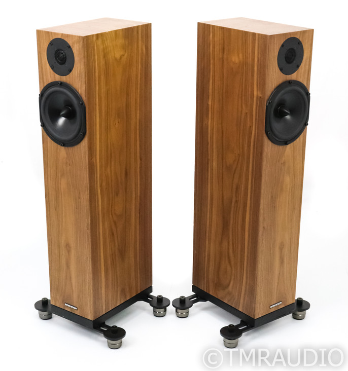 Spendor A4 Floorstanding Speakers; A-4; IsoAcoustics; Walnut Pair