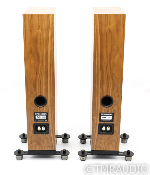 Spendor A4 Floorstanding Speakers; A-4; IsoAcoustics; Walnut Pair