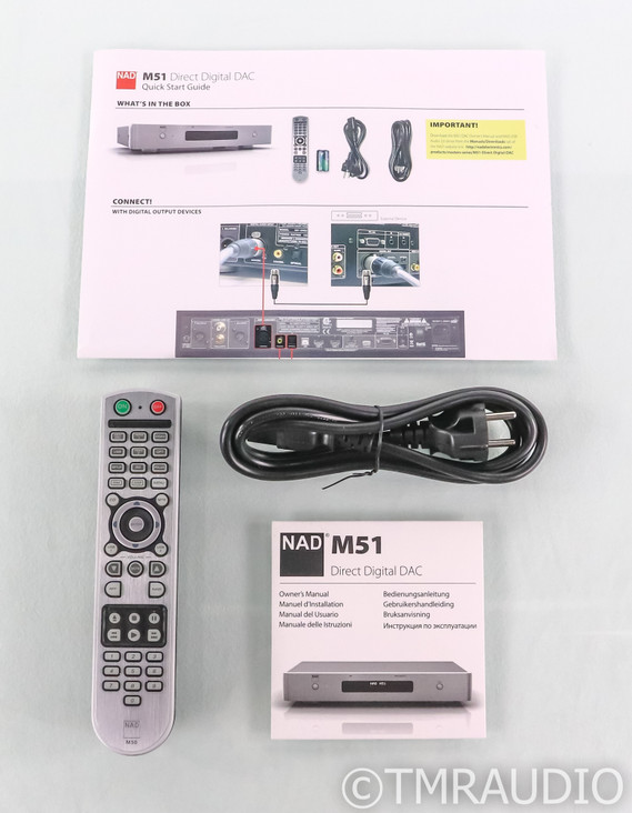 NAD M51 DAC; Remote; USB; M-51; Silver; D/A Converter