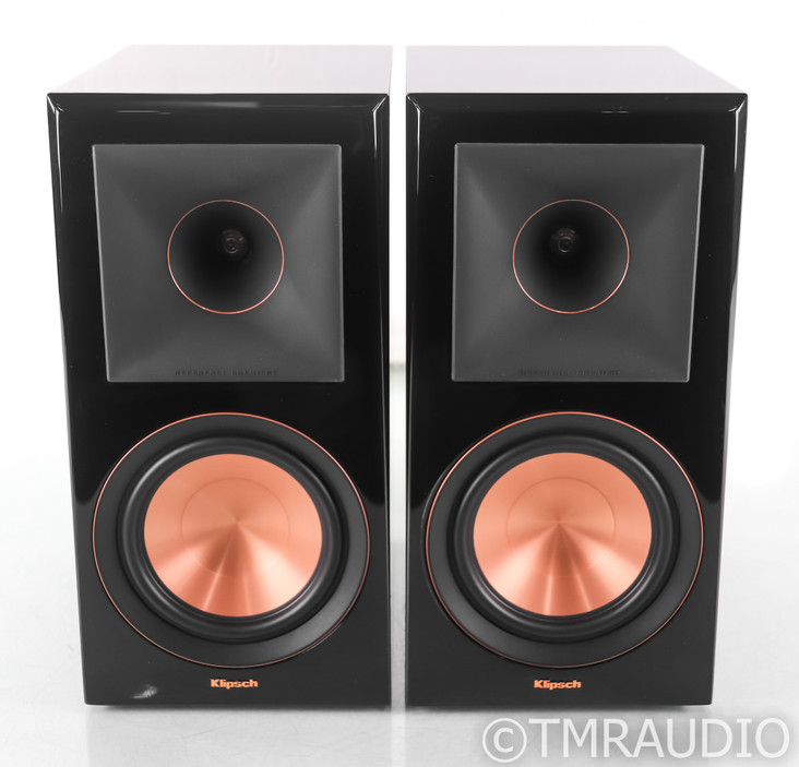 Klipsch RP-600M Bookshelf Speakers; RP600M; Gloss Black Pair