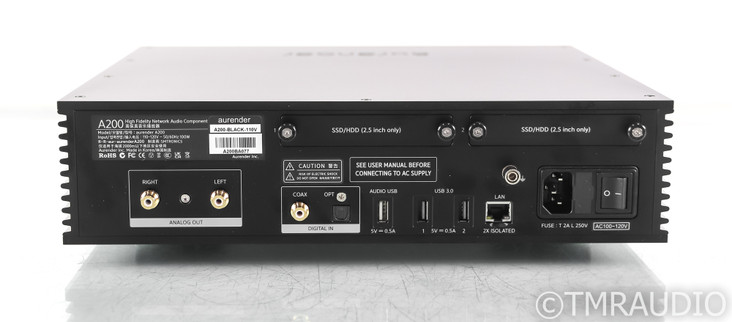 Aurender A200 Network Server / Streamer; A-200; Black (Open Box)