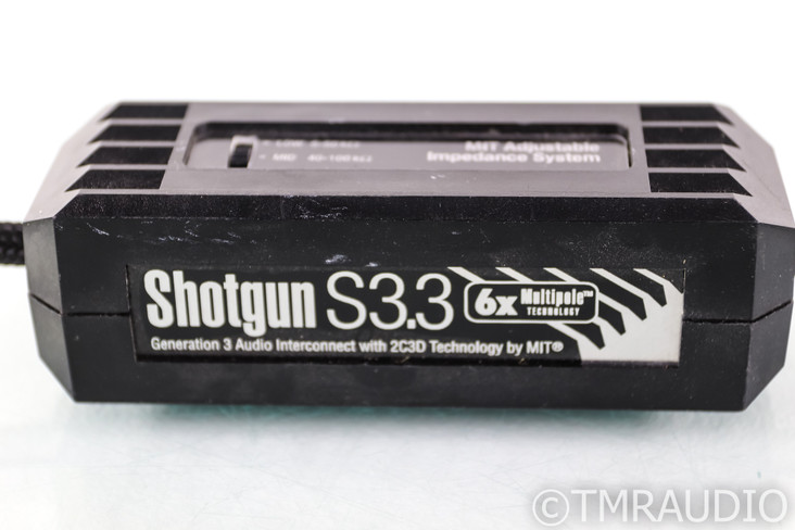 MIT Shotgun S3.3 RCA Cables; 1m Pair Interconnects; Adjustable Impedance