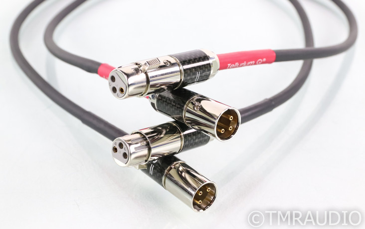 Tellurium Q Ultra Black XLR Cables; 1m Pair Balanced Interconnects; TQ