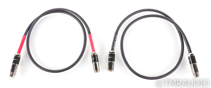 Tellurium Q Ultra Black XLR Cables; 1m Pair Balanced Interconnects; TQ