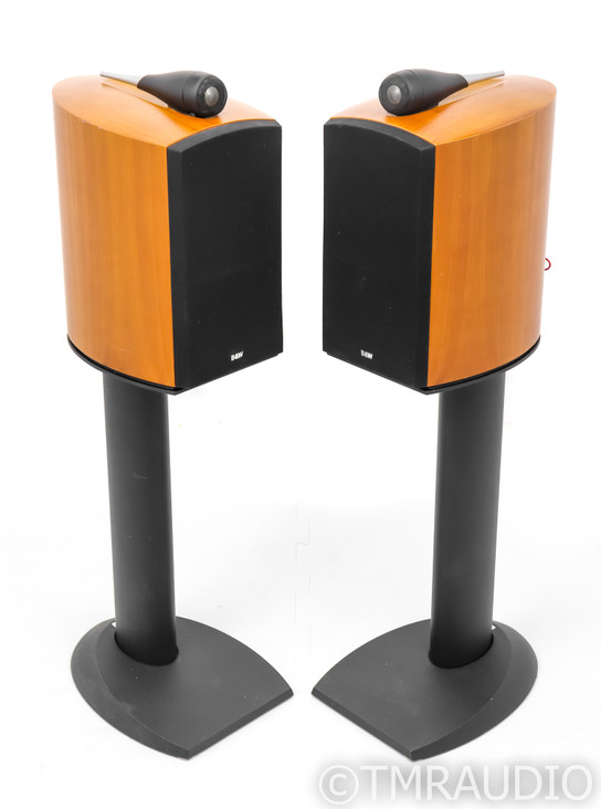 B&W Nautilus 805 Bookshelf Speakers; N805; Cherry Pair w/ Stands