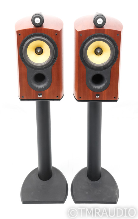 B&W 805S Bookshelf Speakers; 805-S; Rosenut Pair w/ Stands