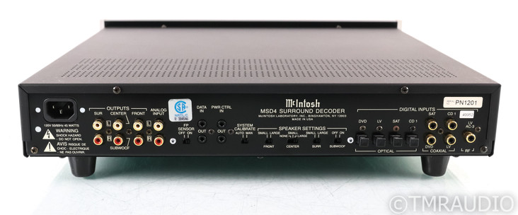 McIntosh MSD4 5.1 Channel Home Theater Processor; MSD-4; Surround Decoder