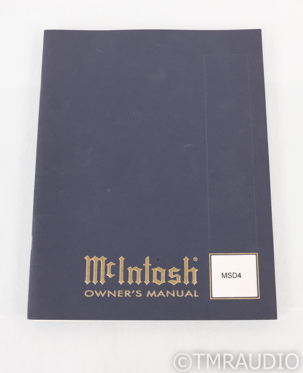 McIntosh MSD4 5.1 Channel Home Theater Processor; MSD-4; Surround Decoder