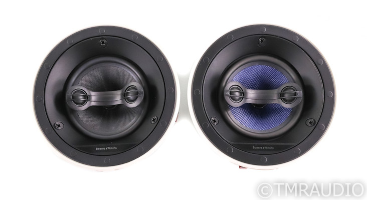 B&W CCM664SR In-Ceiling Speakers; Pair; CCM-664 SR; White Grill