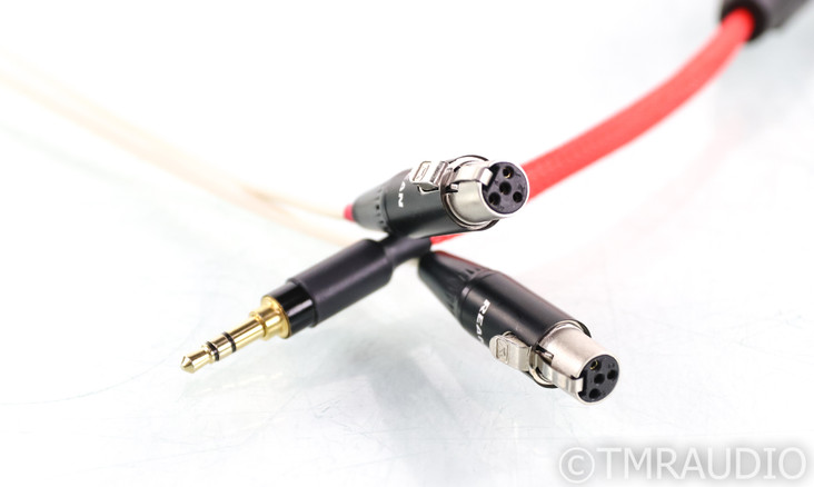 WyWires Red LCD-X Headphone Cable; 4-pin XLR Audeze; 3.5mm TRS Adapter; 3m