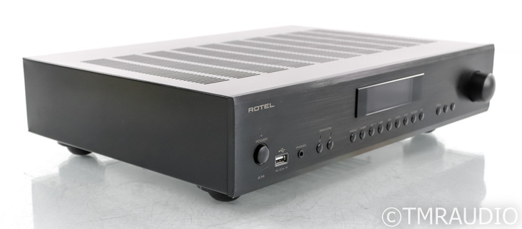 Rotel A14 Stereo Integrated Amplifier; Remote; Black; A-14; DAC; MM Phono