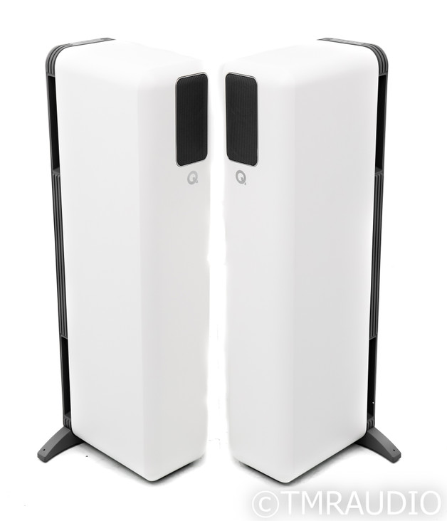 Q Acoustics Active 400 Wireless Powered Floorstanding Speakers; White Pair; Q Hub