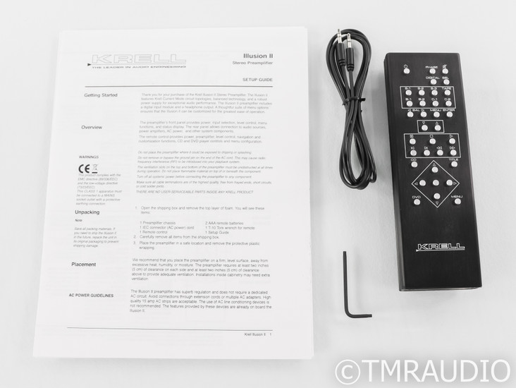 Krell Illusion II Stereo Preamplifier; Black