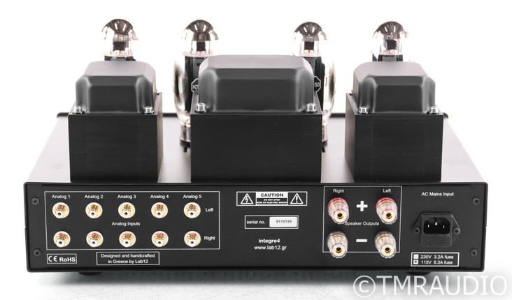 Lab12 integre4 Stereo Integrated Tube Amplifier; Matte Black (Open Box)