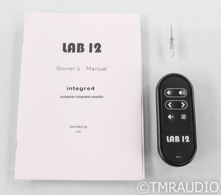 Lab12 integre4 Stereo Integrated Tube Amplifier; Matte Black (Open Box)