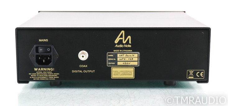 Audio Note CDT Zero/II CD Transport; Black; Remote (SOLD2)
