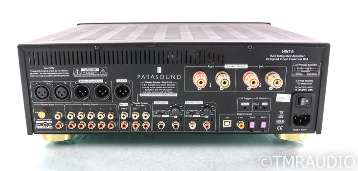 Parasound HINT 6 2.1 Channel Integrated Amplifier; Black; Remote; MM/MC Phono