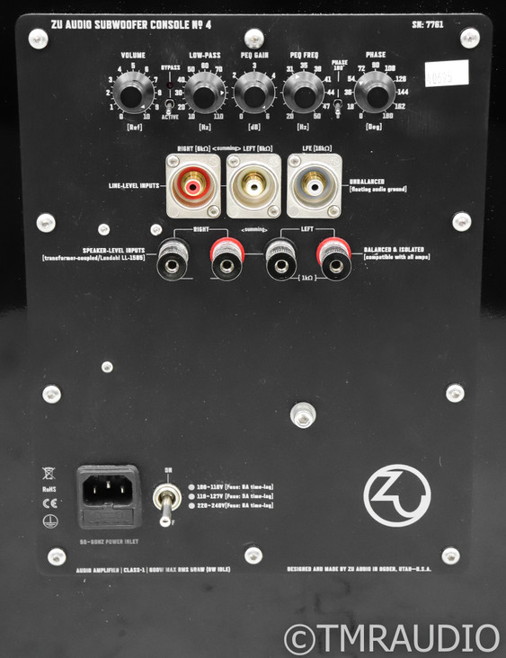 Zu Audio Custom 600W Octuple 10"  Powered Subwoofer; Furniture Series