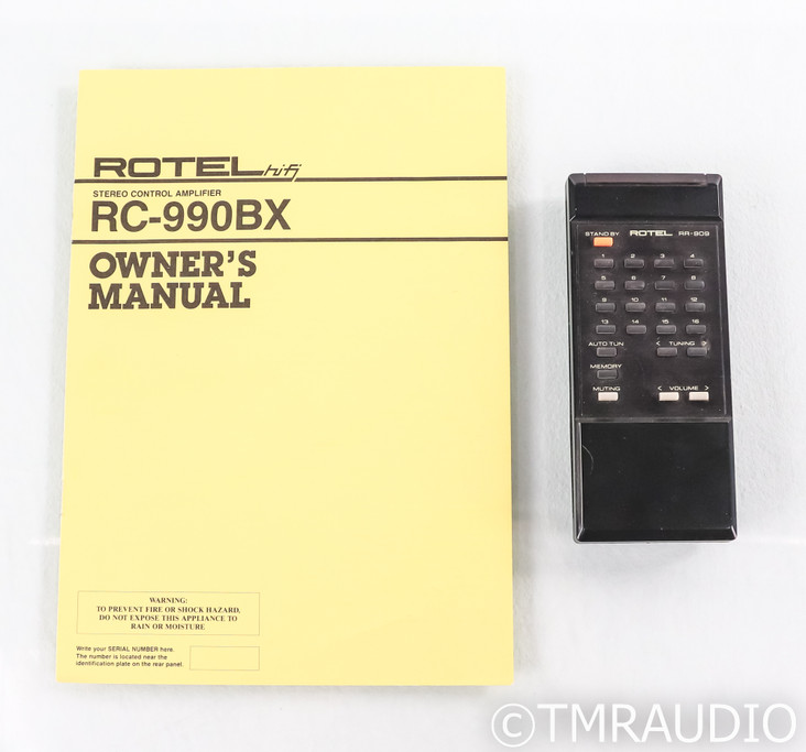Rotel RC-990BX Stereo Preamplifier; RC990BX; MM / MC Phono; Remote (SOLD)