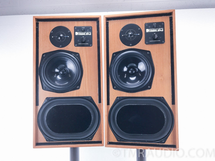 KEF 104aB Vintage Speakers with Retro Mid-mod Stands; Pair