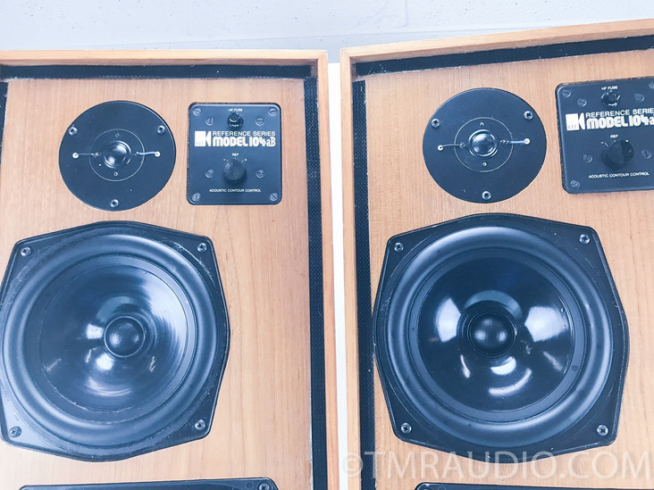 KEF 104aB Vintage Speakers with Retro Mid-mod Stands; Pair